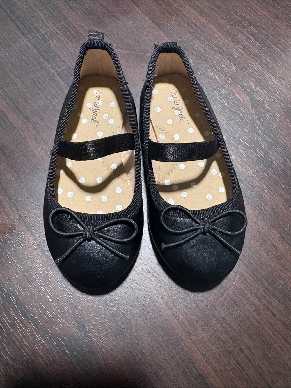 Cat & Jack Nora 2.0 Slip On Black Ballet Flats Dress Shoes Size 6